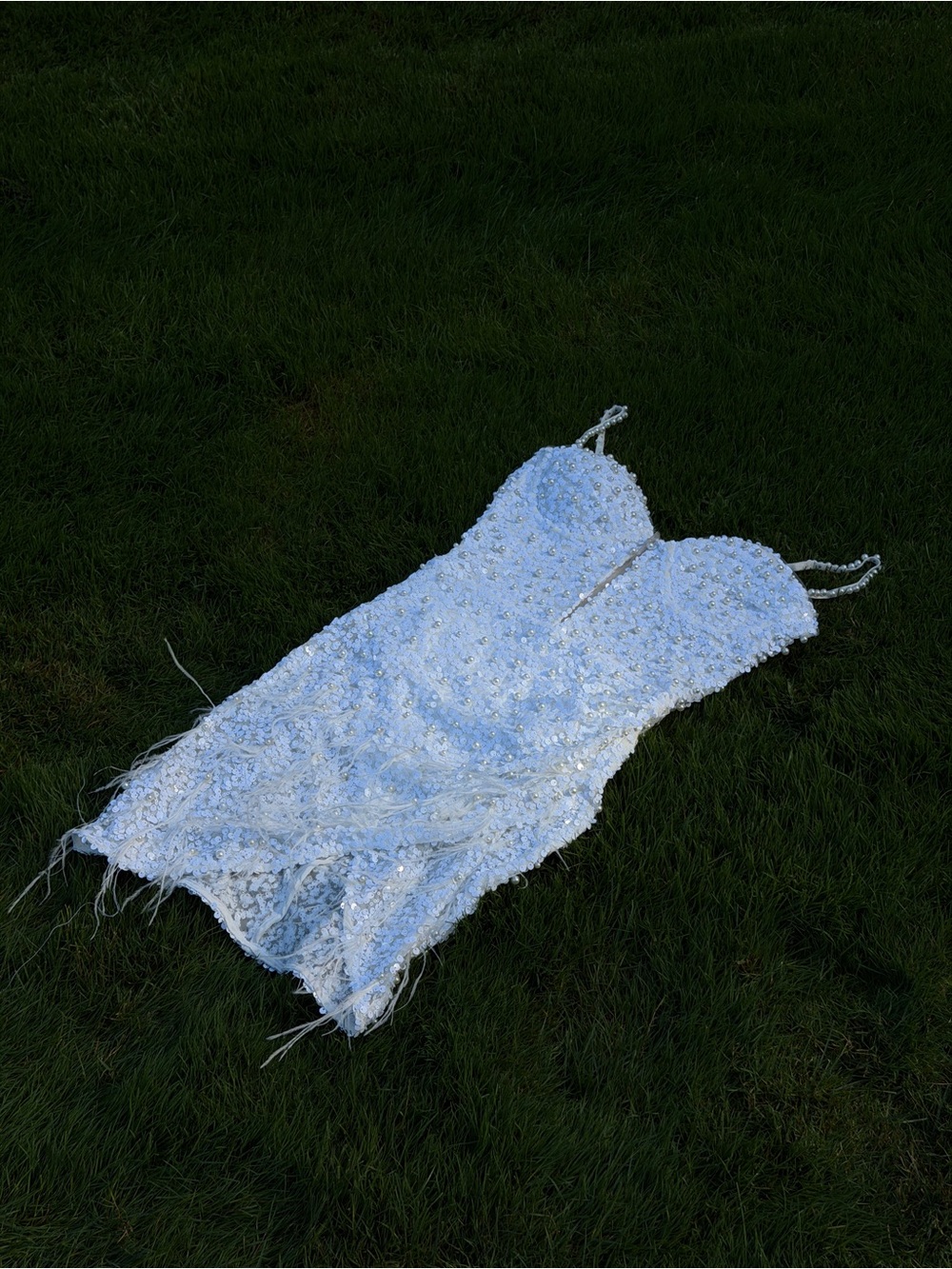 Fashion Nova White Embellished Mini Dress